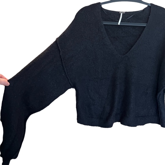 Free People Princess V Sweater Black - Picture 9 of 11